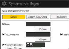 Schermafbeelding bedieningspaneel