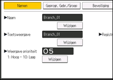 Schermafbeelding bedieningspaneel