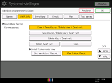 Schermafbeelding bedieningspaneel