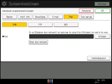 Schermafbeelding bedieningspaneel