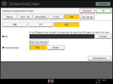 Schermafbeelding bedieningspaneel