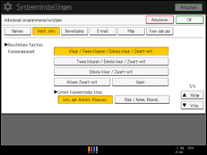 Schermafbeelding bedieningspaneel