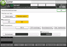 Schermafbeelding bedieningspaneel