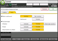 Schermafbeelding bedieningspaneel
