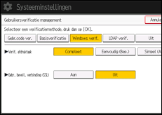 Schermafbeelding bedieningspaneel