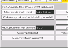 Schermafbeelding bedieningspaneel