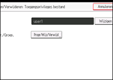 Schermafbeelding bedieningspaneel