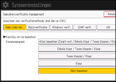 Schermafbeelding bedieningspaneel