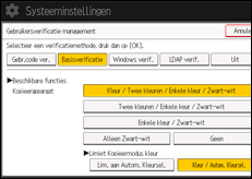 Schermafbeelding bedieningspaneel