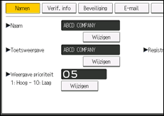 Schermafbeelding bedieningspaneel