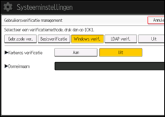 Schermafbeelding bedieningspaneel