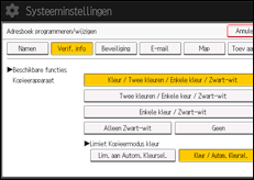 Schermafbeelding bedieningspaneel