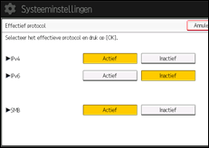 Schermafbeelding bedieningspaneel
