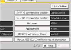 Schermafbeelding bedieningspaneel