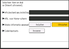 Schermafbeelding bedieningspaneel