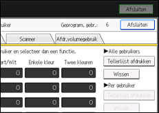 Schermafbeelding bedieningspaneel
