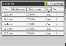 Schermafbeelding bedieningspaneel