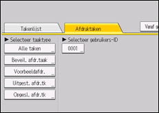 Schermafbeelding bedieningspaneel