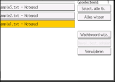Schermafbeelding bedieningspaneel