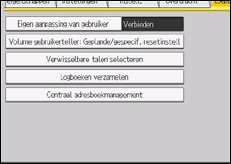 Schermafbeelding bedieningspaneel
