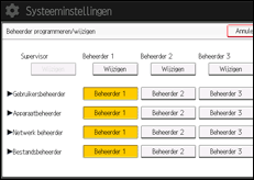 Schermafbeelding bedieningspaneel