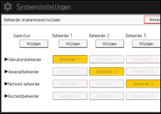 Schermafbeelding bedieningspaneel