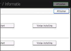 Schermafbeelding bedieningspaneel