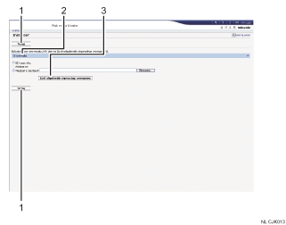 Schermafbeelding van internetbrowser (afbeelding met genummerde items)