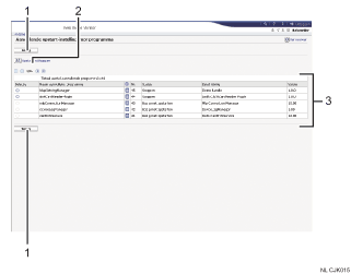 Schermafbeelding van internetbrowser (afbeelding met genummerde items)