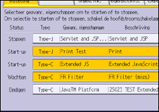 Schermafbeelding bedieningspaneel