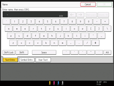 Operation panel screen illustration