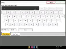 Operation panel screen illustration