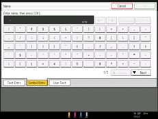 Operation panel screen illustration