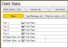 Operation panel screen illustration