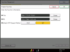 Operation panel screen illustration