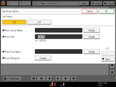 Operation panel screen illustration