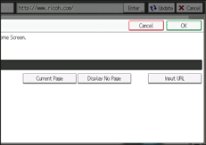 Operation panel screen illustration