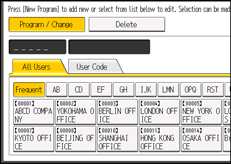 Operation panel screen illustration