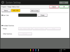 Operation panel screen illustration