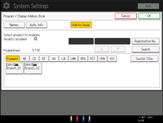 Operation panel screen illustration