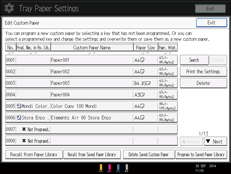 Operation panel screen illustration
