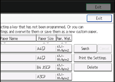 Operation panel screen illustration