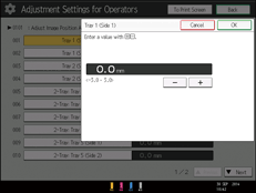Operation panel screen illustration