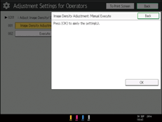 Operation panel screen illustration