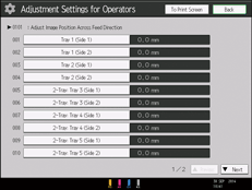 Operation panel screen illustration