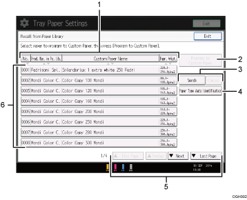 Operation panel screen illustration numbered callout illustration