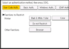 Operation panel screen illustration