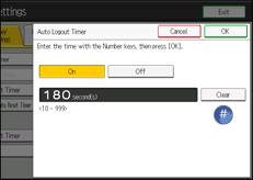 Operation panel screen illustration