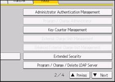 Operation panel screen illustration