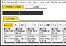 Operation panel screen illustration
